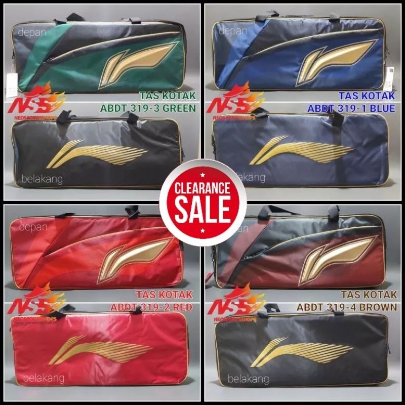 Tas Raket Badminton Lining Model Kotak Jinjing Original ABDT 319