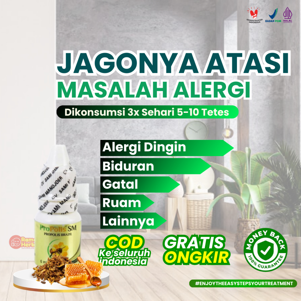 Obat Alergi Dingin, Gatal-Gatal, Biduran | Propolis SM (ORIGINAL)