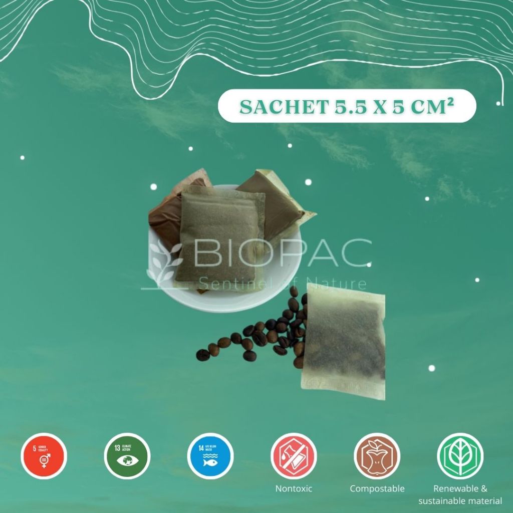 

Biopac Sachet Ramah Lingkungan Dari Rumput Laut - 5.5 x 5 Cm²