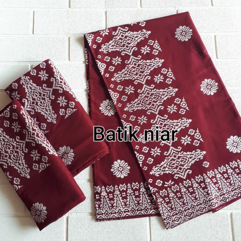 kain batik prada gold dan silver niar songket palembang