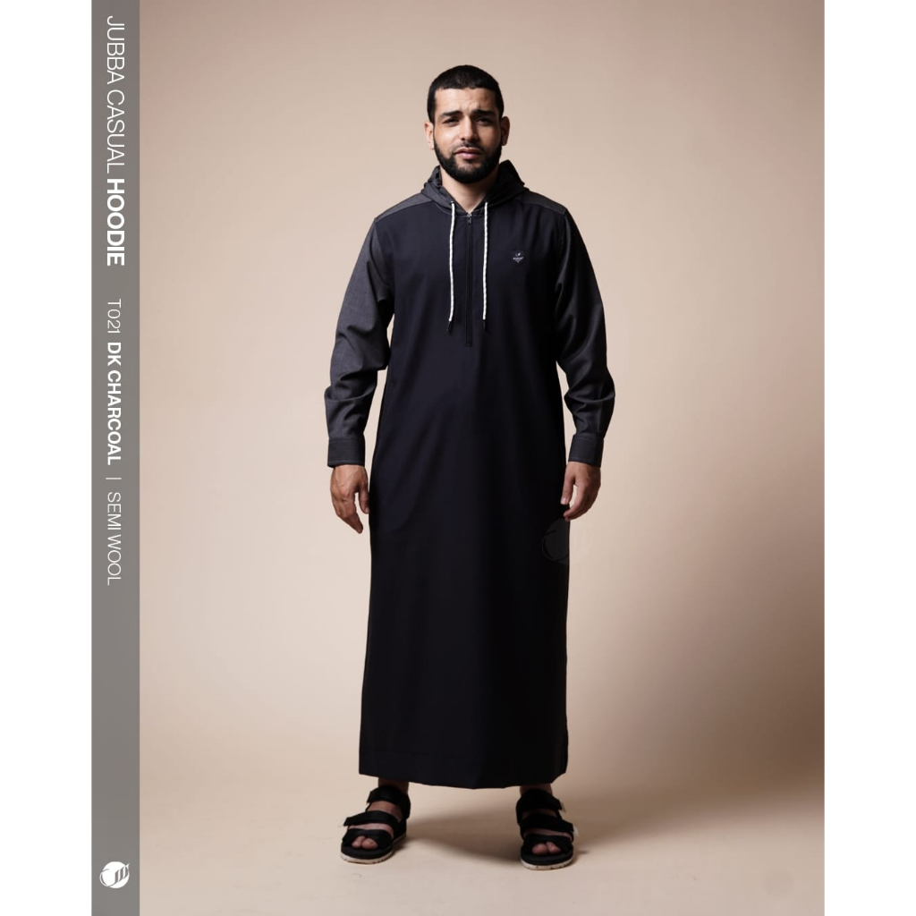 Jubba Baju Jubah Casual Hoodie T021 Gamis Pria Terbaru samase clothes Official Original