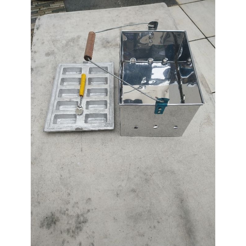 cetakan  kue balok tutup biasa atau tutup arang