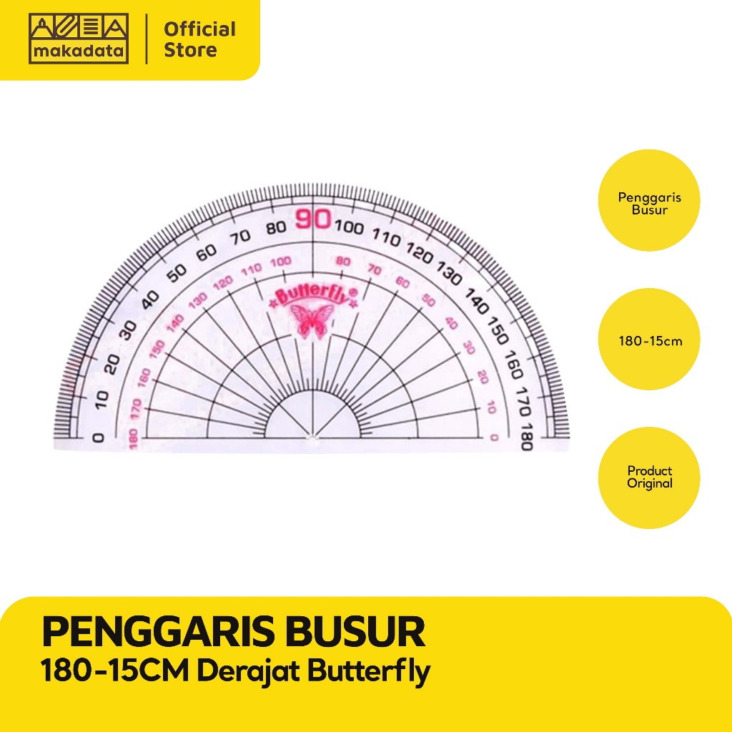 

PENGGARIS BUSUR 180-15CM DERAJAT BUTTERFLY (1 PCS) MURAH