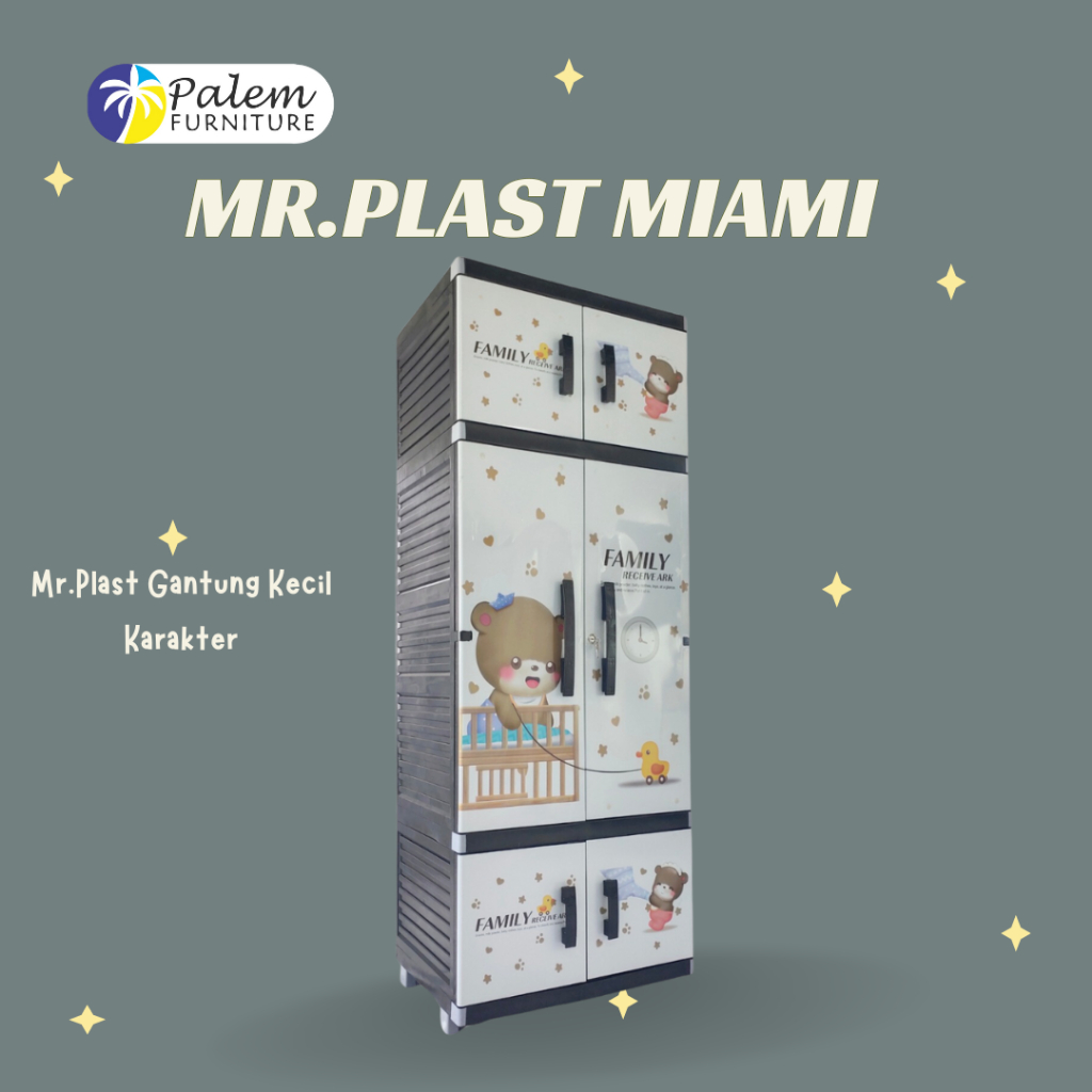 Mr plas Miami Orlando Lemari  Gantung Rak Jumbo Serbaguna Kunci