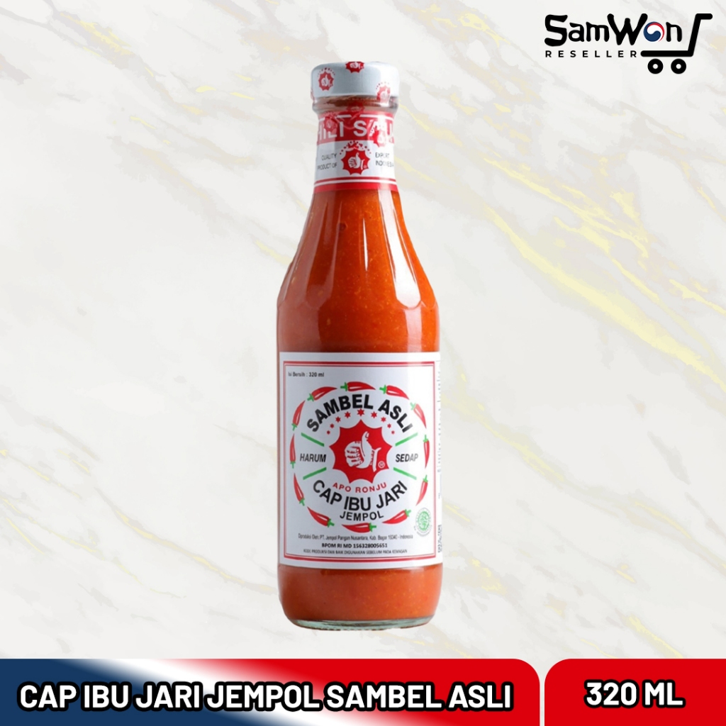 

Sambal Asli Cap Ibu Jari Jempol 320ml - Chili Sauce Saos Sambel Saus Kemasan Botol 320 ML