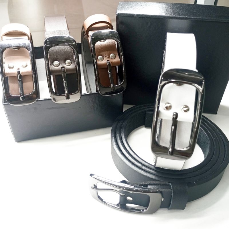 ikat pinggang wanita lebar 2,5cm model lubang tusuk