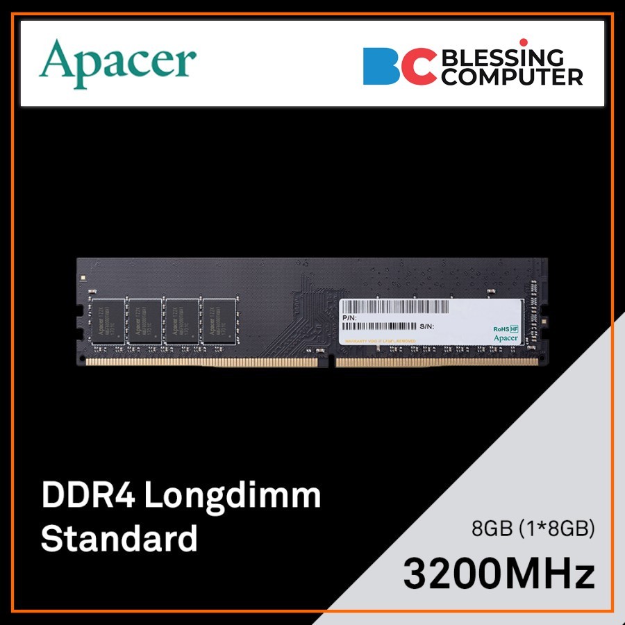 RAM Apacer 8GB DDR4 PC3200 CL22 EL.08G21.GSH / Ram 8GB DDR4 3200