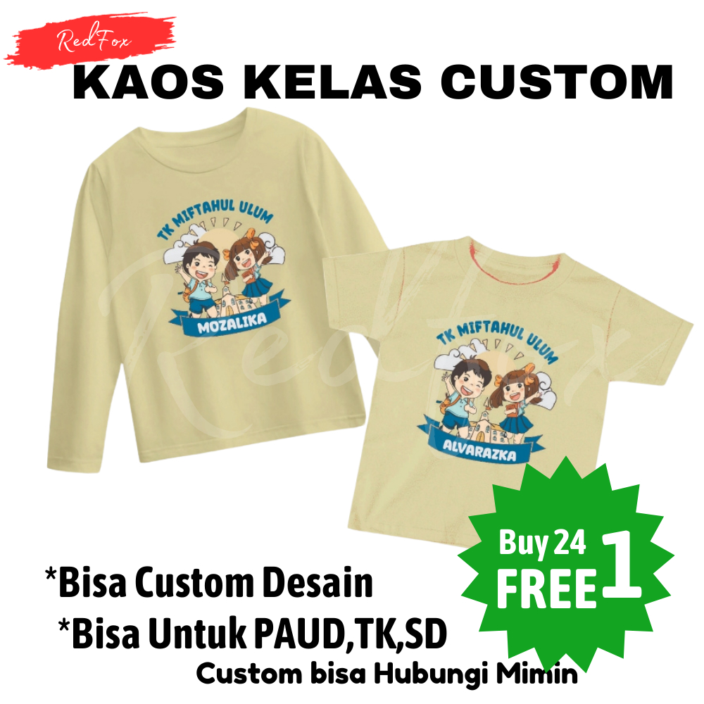 Kaos Kelas Anak TK PAUD SD Umur 3-12 Tahun Bisa Custom Warna Tulisan Model Desain Sesuai Request Cocok Untuk Study Tour Acara Angkatan Stody Tour Gathering Outdoor Bahan Katun Premium Halus Tebal Adem Tidak Gerah Tersedia Banyak Warna Bebas Pilih