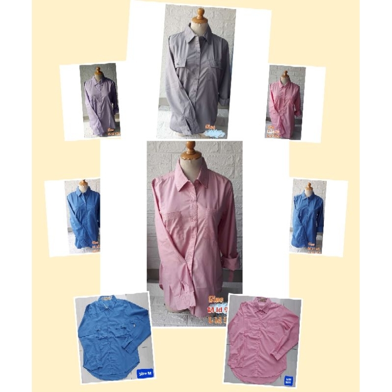 JJ JEANS dan DIESEL KEMEJA polos wanita kemeja lengan panjang polos ori