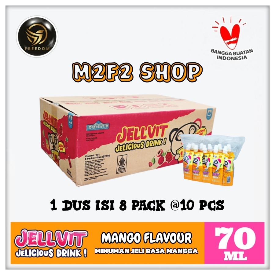 

Donald Jellvit Jelicious Drink Mango Flavor | Minuman Jelly Rasa Mangga Pouch - 70 ml (Kemasan Karton)