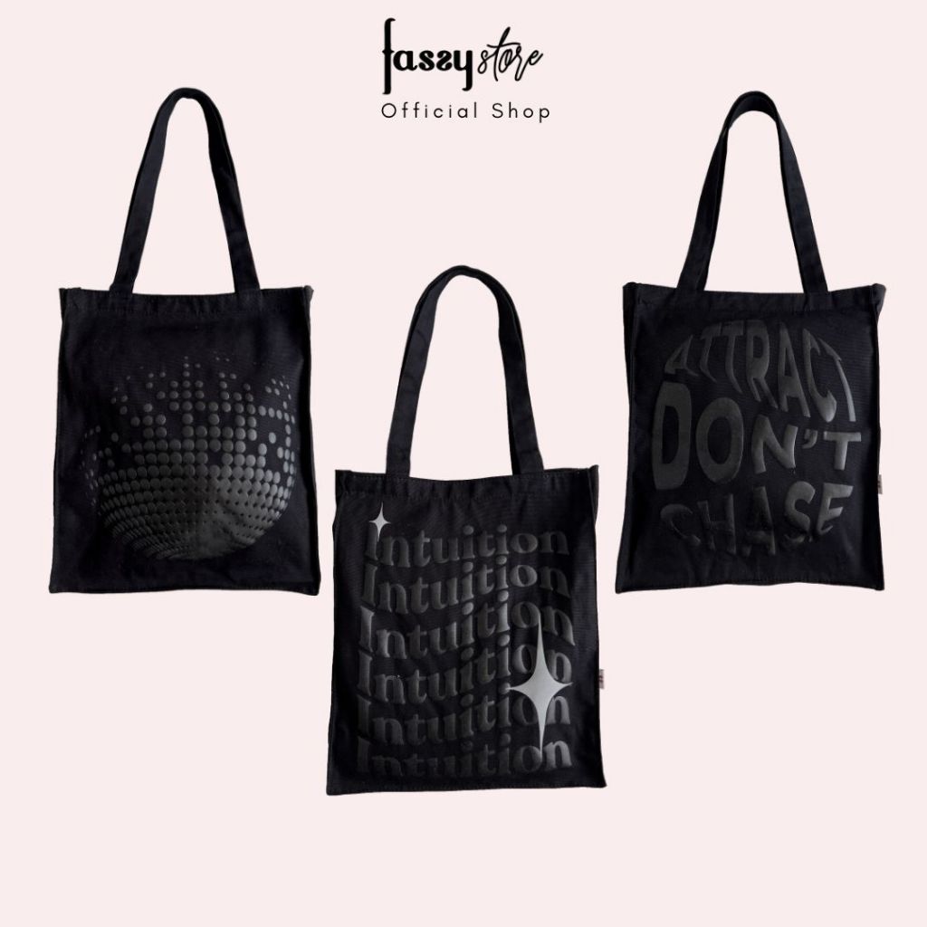 Fassystore Tas Totebag  Kanvas Roxy Aesthetic Korean look Unisex