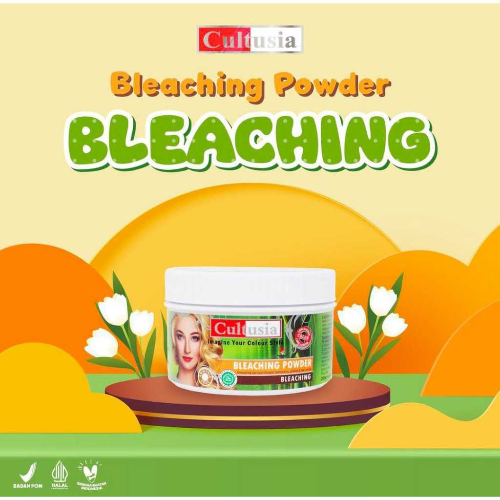 Cultusia Bleaching Powder 200ml - Cultusia Bleaching 200ml - Cat Rambut Warna Dasar