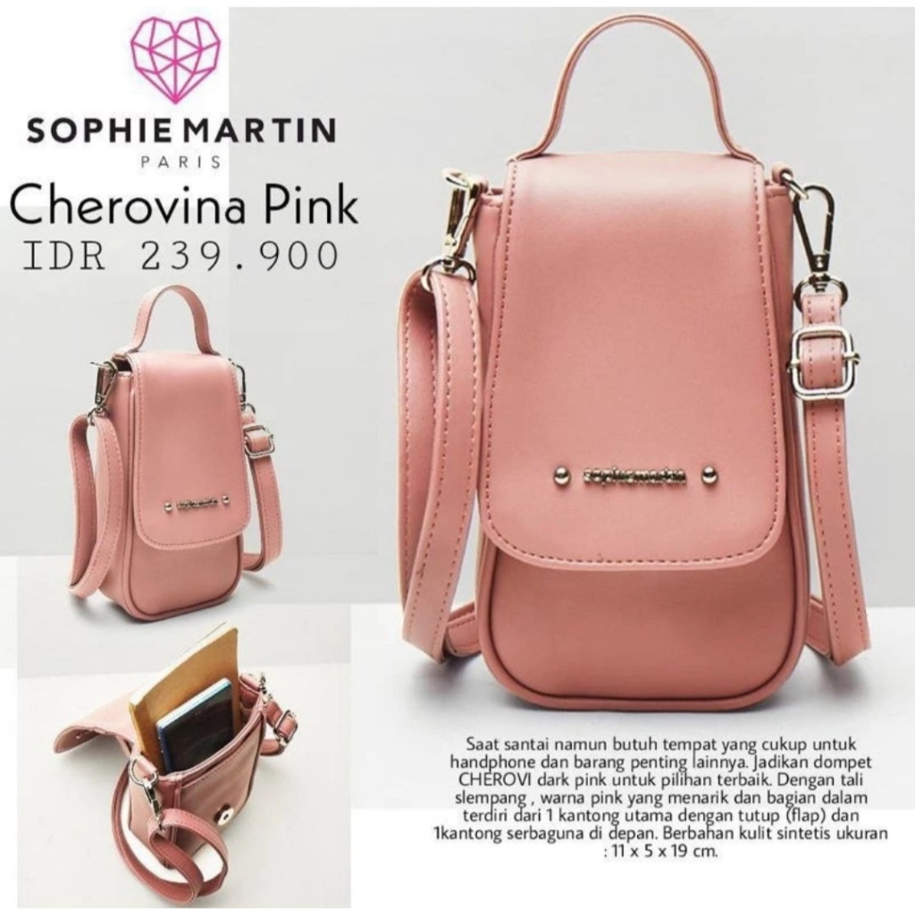 Tas Dompet Hp Wanita Slingphone Kekinian Mini Sophie Martin