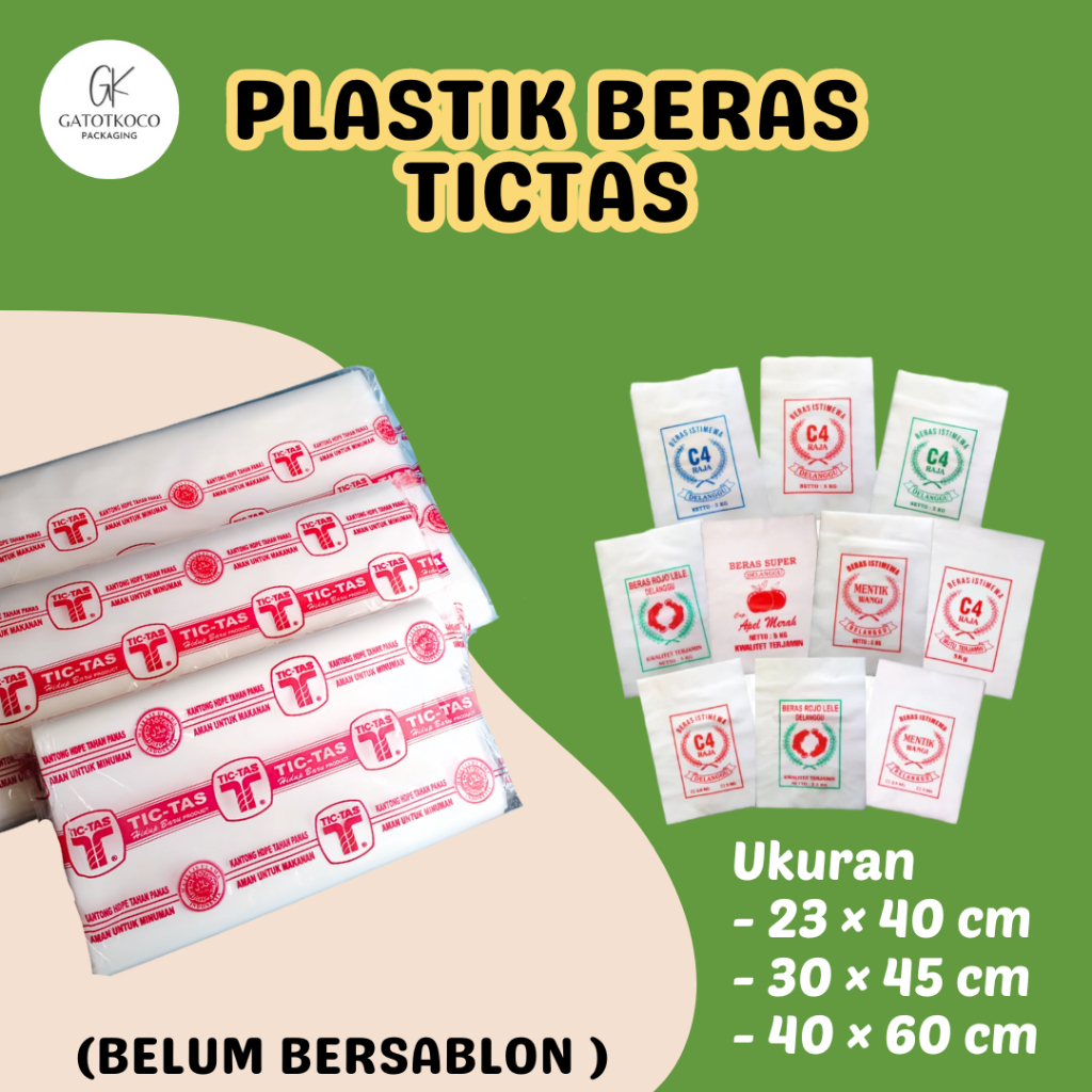 Plastik Beras/Tictas/Sak plastik beras kiloan/kantong beras