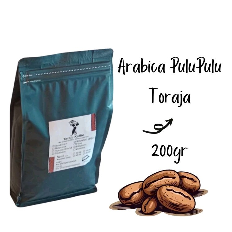 

Toraja Koffie Kopi Arabica Toraja PuluPulu Biji dan Bubuk Toraja Koffie 200gr Kopi Arabika Toraja