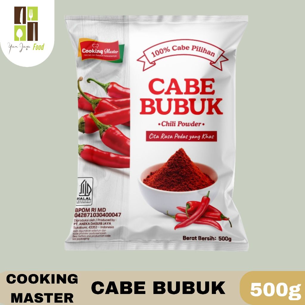 

Cooking Master Cabe Bubuk / Bubuk Cabai / Chilli Powder / Kemasan 500g Java