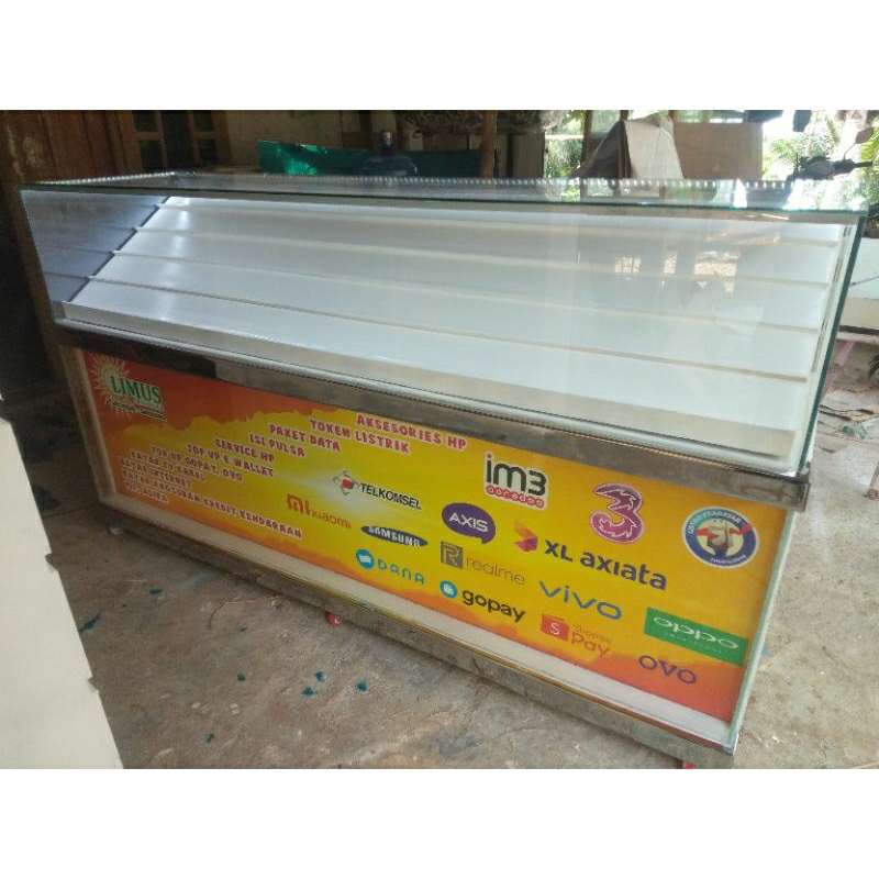 ETALASE KONTER BARU PANJANG 2 METER BISA CUSTOM