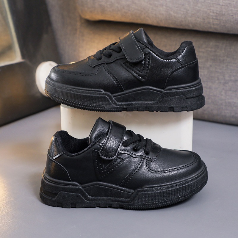 COD SEPATU SEKOLAH UNISEX / SEPATU ANAK TK SD TERBARU  / SEPATU SEKOLAH HITAM POLOS