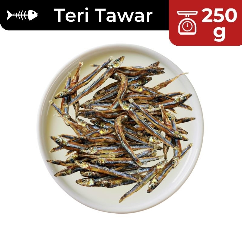

250g Teri Tawar SUPER / Teri Tawar Hitam / Teri Tawar Padang / Ikan Asin Murah / Ikan Asin Enak