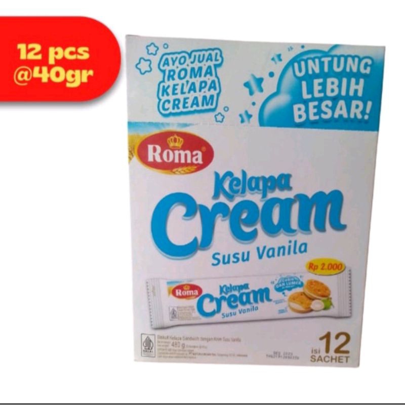 

Roma kelapa Cream Box 1box 12pcs @40grm