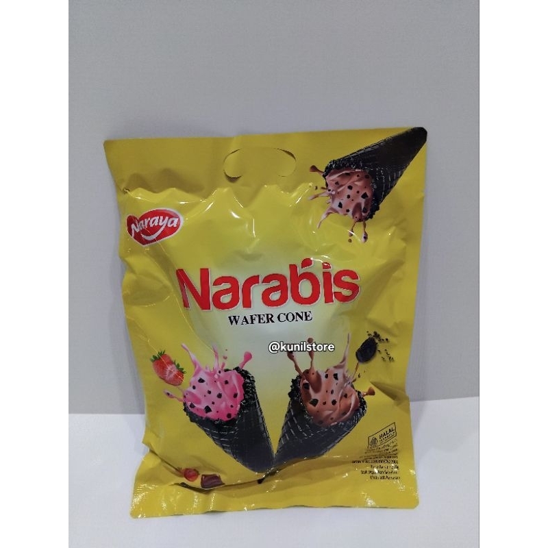 

NARABIS WAFER CONE ASSORTED 220GR MIX STRAWBERRY,CHOCOLATE