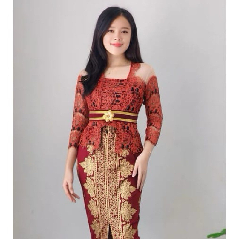 SETELAN KEBAYA RANGRANG ROK PRADA BALI