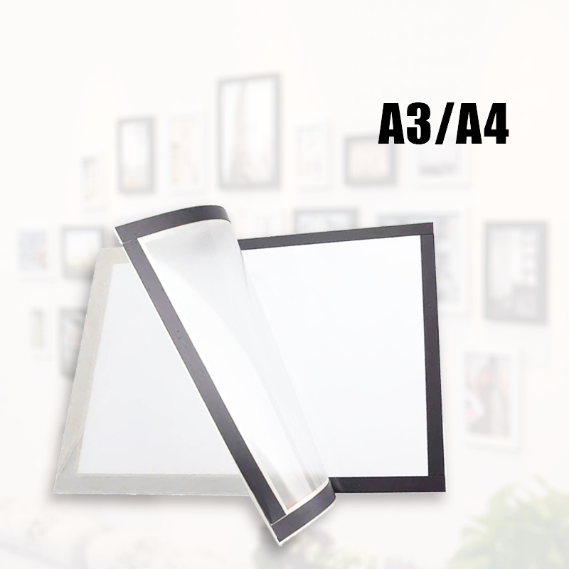 

A3 A4 Brosur Display Tempat Poster Brosur Tempel Dinding Sign Holder Frosted Magnetic File Display PVC