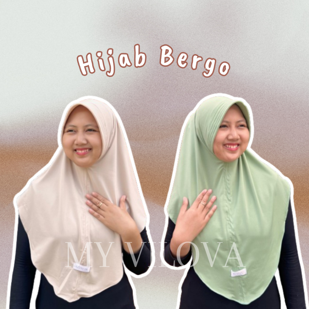 MY VILOVA - Hijab Bergo Instan Panjang Jersey Pet / Bergo Daily Instan / Hijab Jersey