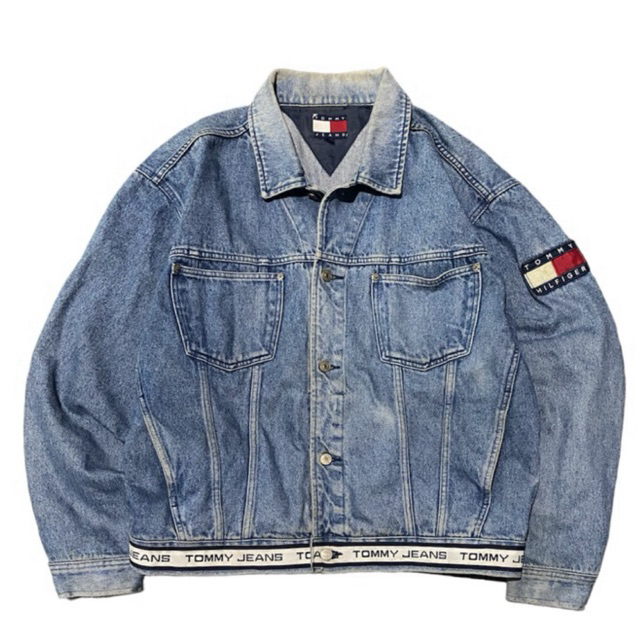 Jacket Tommy Hilfiger Jeans Tapped spellout vintage retro second original Limited edition