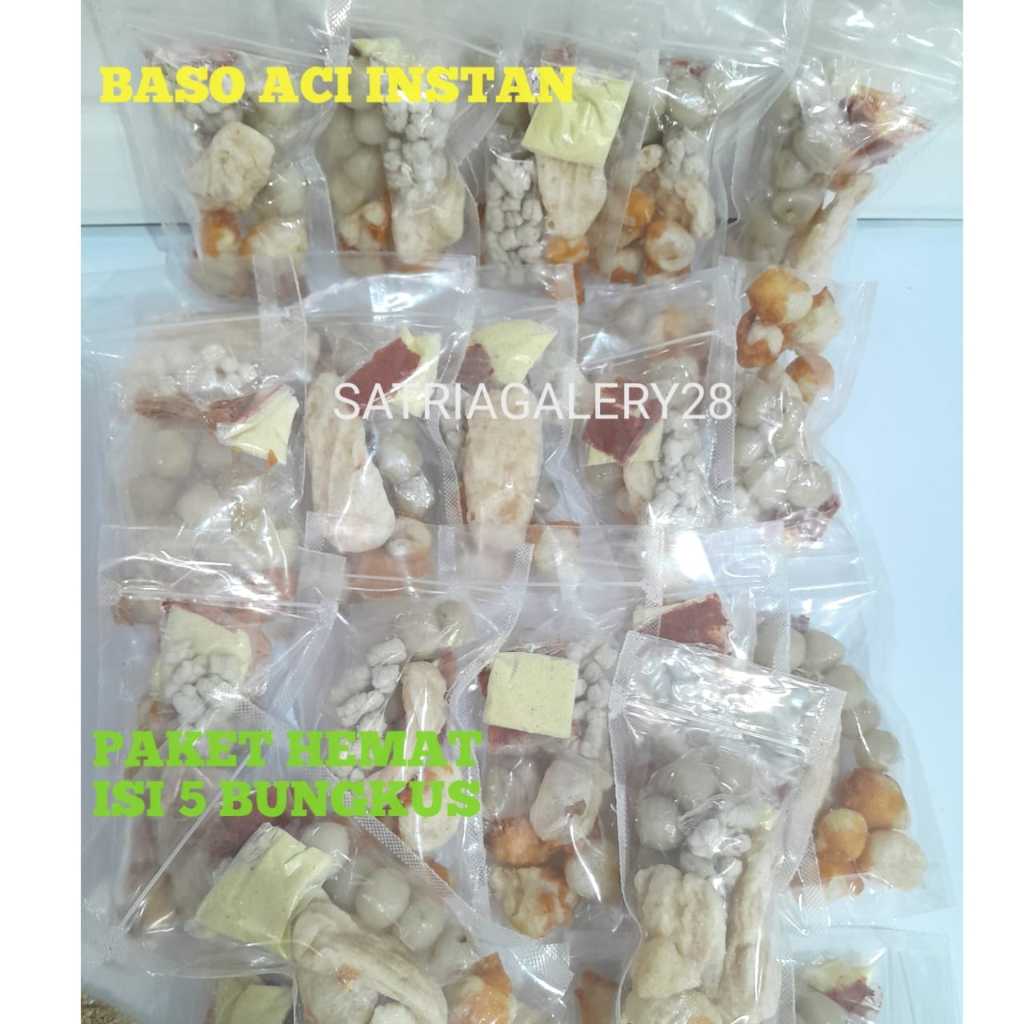 

BASO ACI INSTAN PAKET HEMAT ISI 5 BUNGKUS GURIH PEDAS
