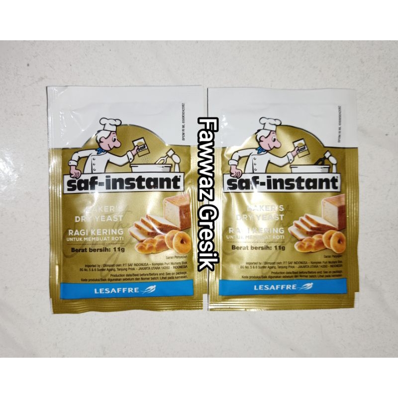 

(1 sachet) Saf Instan Sachet 11gr / Ragi Saf Instant Dry Yeast / Gold Label 11 gram