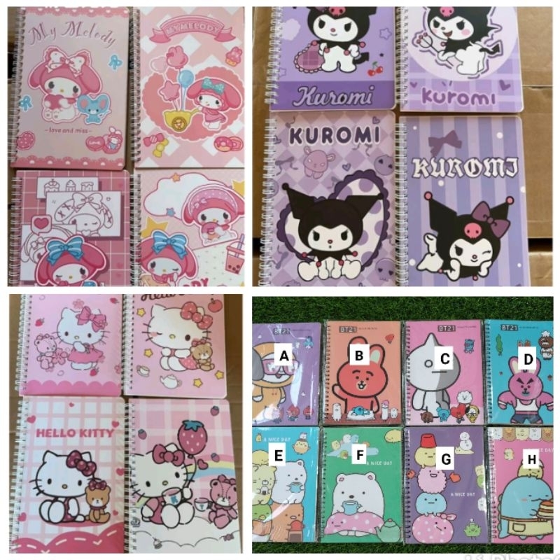 

Note book ring spiral A5 SANRIO, KPOP, SUMIKO GURASHI / Buku tulis spiral A5 SANRIO, Kpop, Sumiko Gurashi/ Diary spiral karakter kpop, sanrio, sumiko gurashi