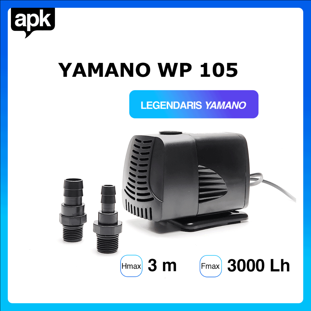 YAMANO WP 105 Pompa Aquairum Celup 3000 Lph