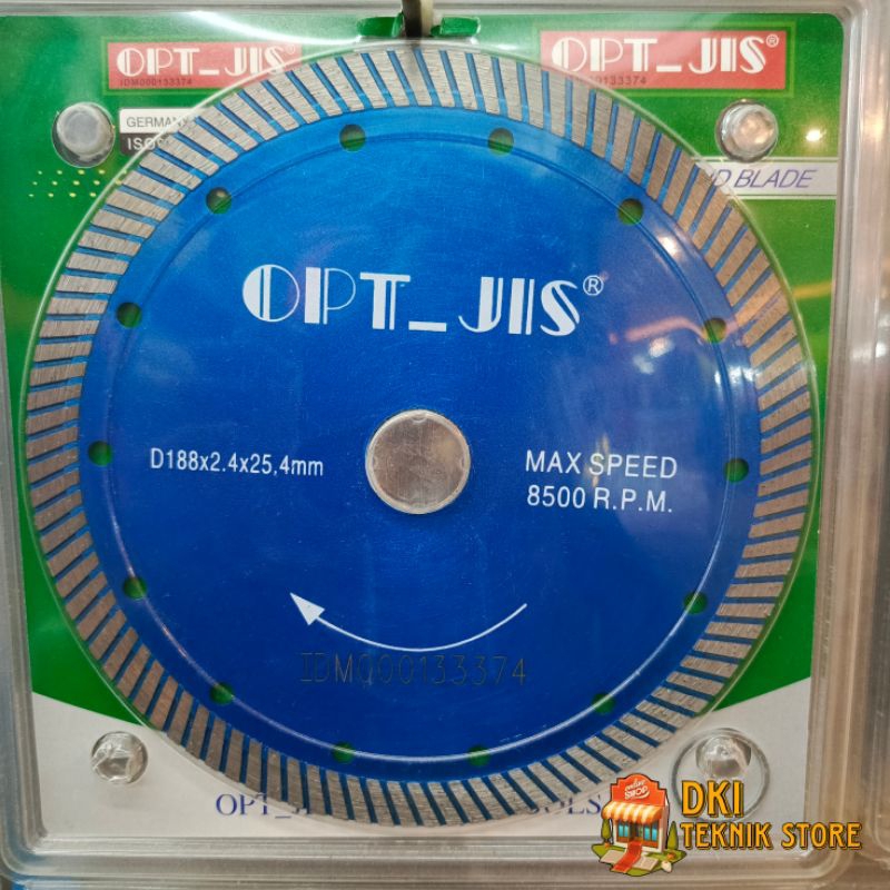Mata Gerinda Potong Keramik Granit 7 Inch OPT JIS Diamond Cutting Wheel Model Turbo
