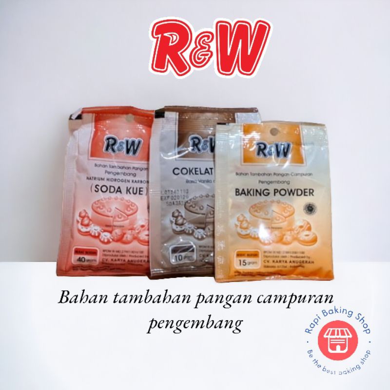 

soda kue-coklat bubuk-baking powder R&W sachet@15g