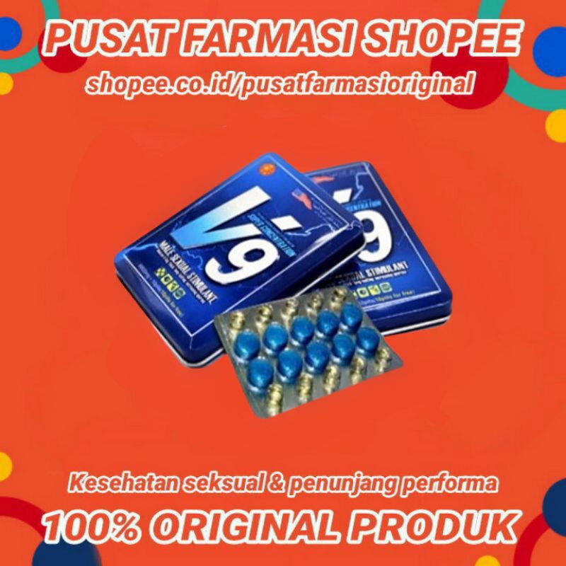 OBAT V9 ASLI 100% ORIGINAL PENAMBAH STAMINA PRIA KUAT TAHAN LAMA