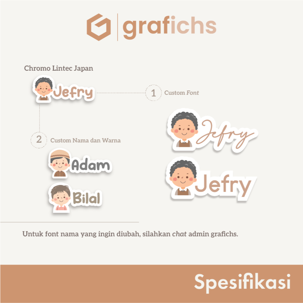 

H7Y [33-60 Pcs] Stiker Nama Alat Tulis Sekolah GISS41-50 by Grafichs