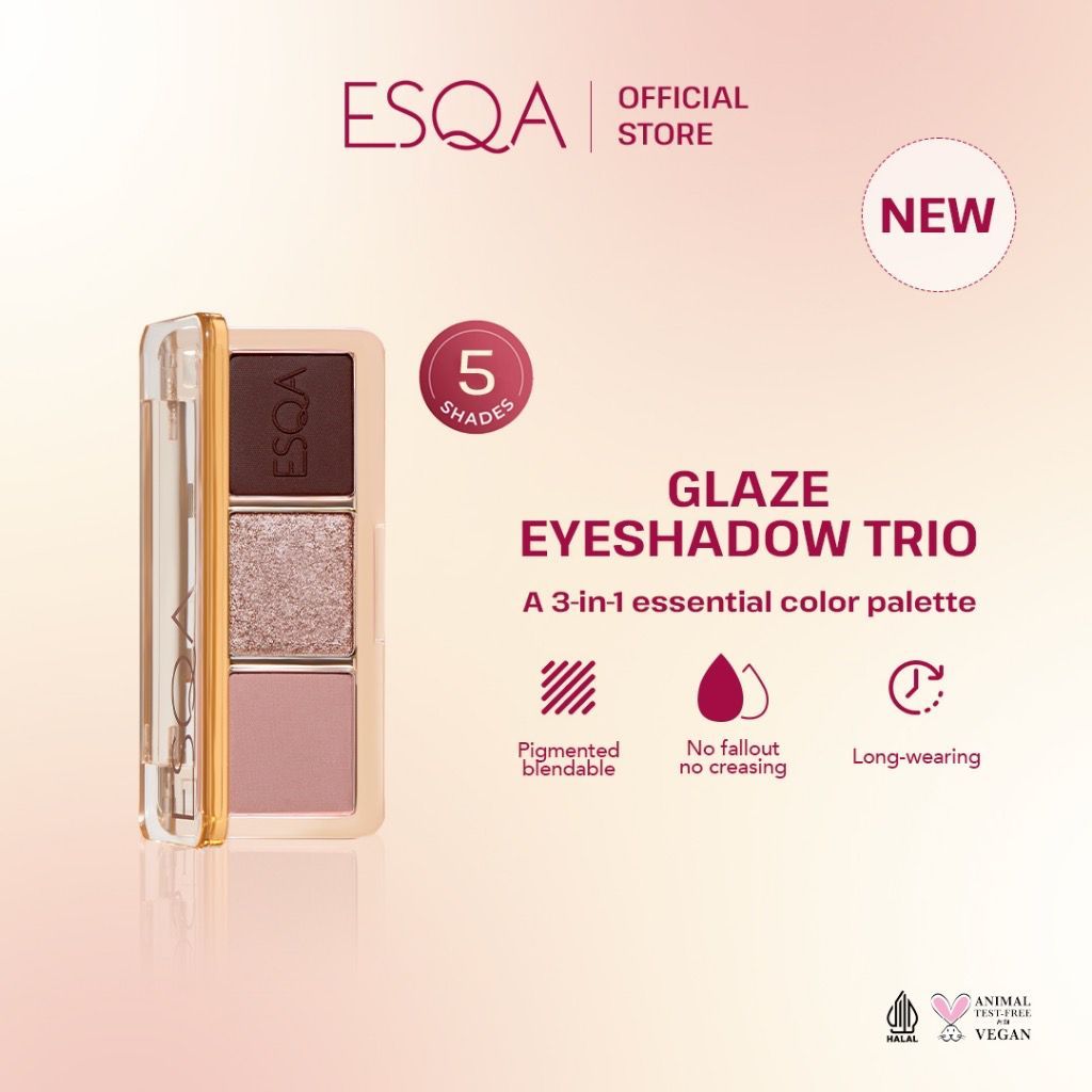 ESQA Glaze Eyeshadow Trio -Eyeshadow Riasan Mata by Esqa Cosmetics