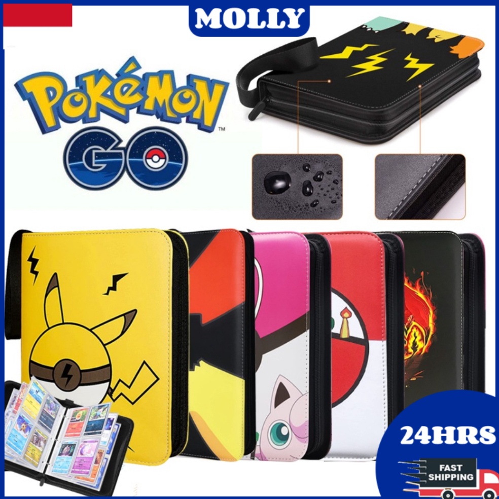 

KODE H63K COD4PCS Buku Album Kartu Pokemon Kartu Game Pokemon Cards Holder Album Box Pokemon Anime Game Binder Zipper Album Book Baokemeng Folder Kids Toys