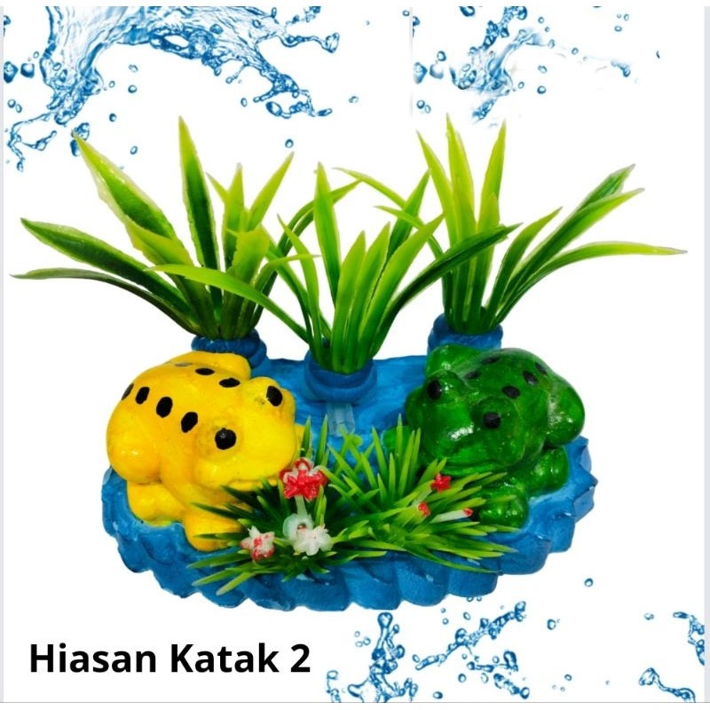 katak kembar, hiasan katak kembar, dekorasi aquarium kodok kembar, hiasan aquarium katak, dekorasi a