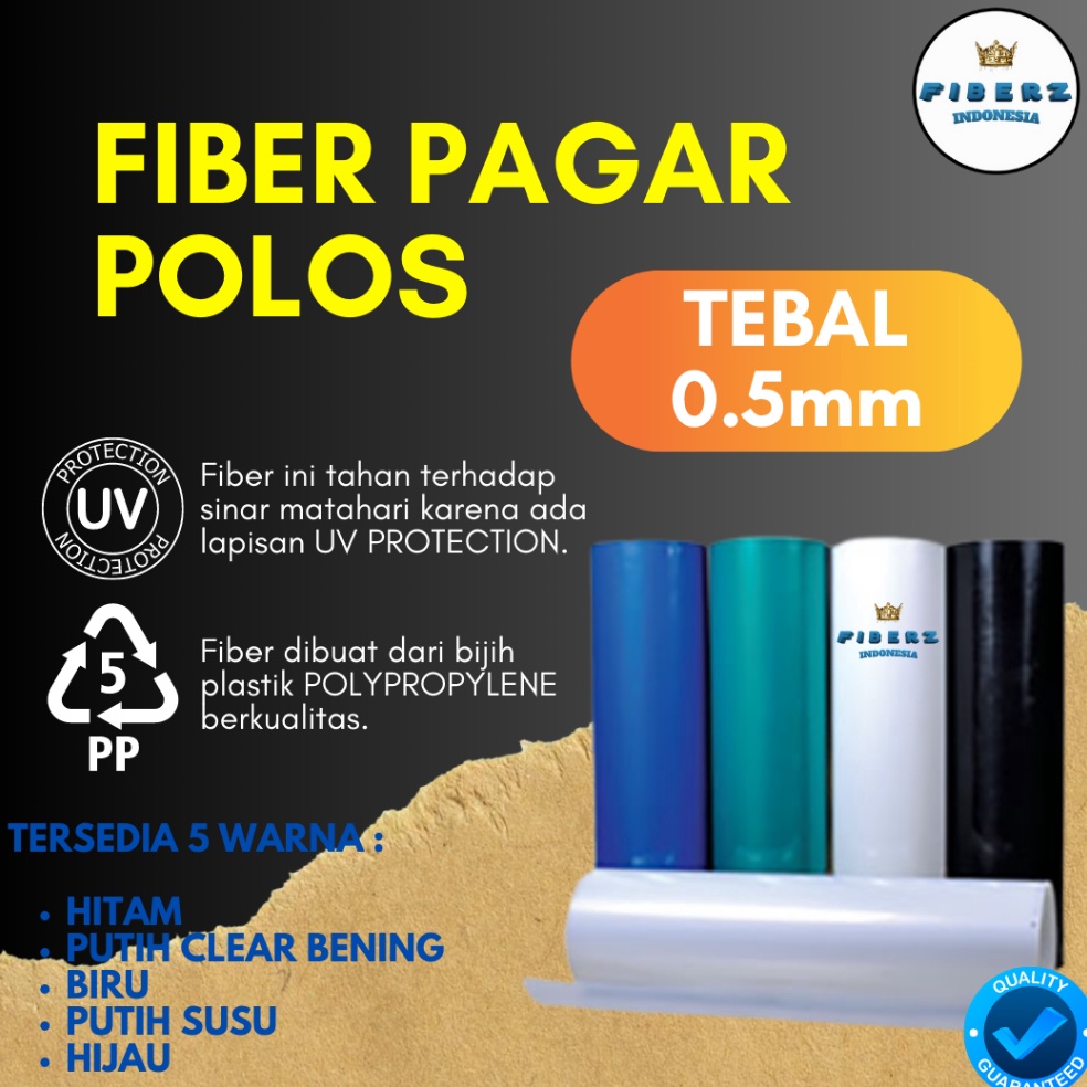 Terbaik FIBERZ Fiber Plastik Penutup Pagar S TEBAL 5mm Meteran