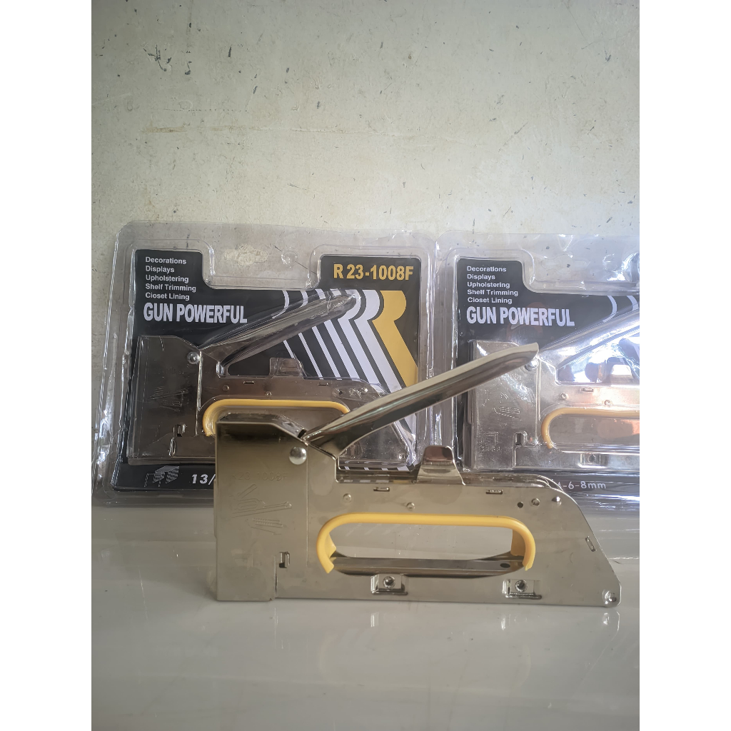 

Staples Gun Staples Tembak Jok Motor Kulit Sofa Wall Dekor Gun Tacker Stapler 4-8mm