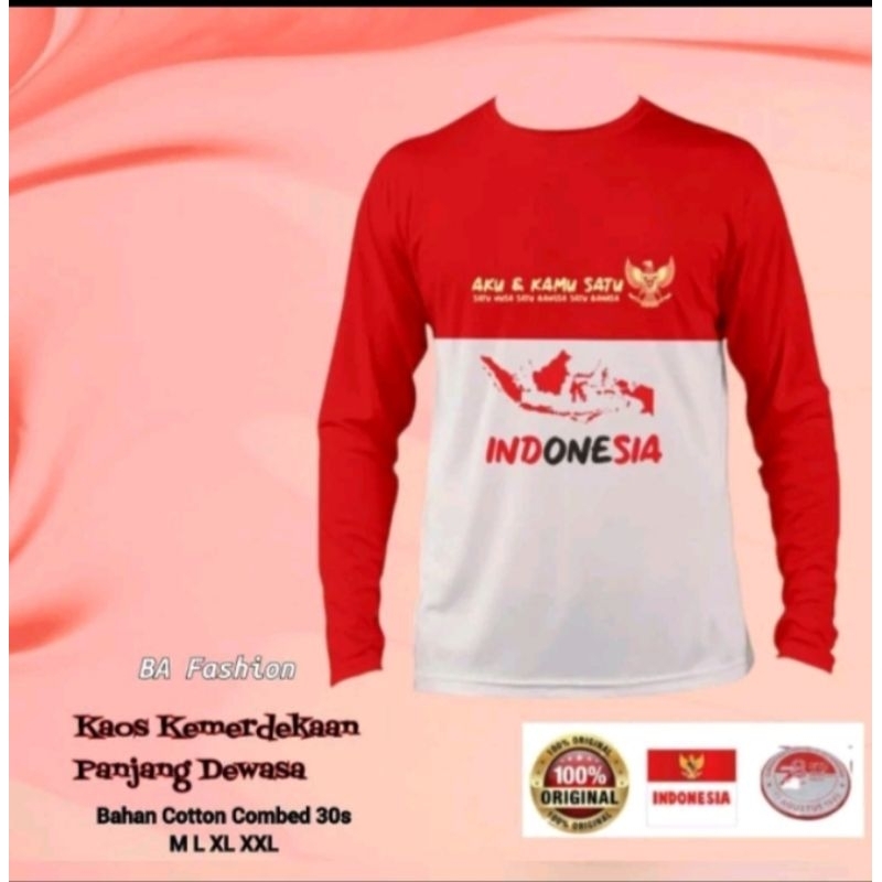 BAJU MERAH PUTIH/17 AGUSTUS/KAOS MERAH PUTIH