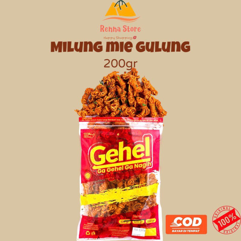 

GEHEL MILUNG Mie Gulung Pedas Jeruk 200gr - Makanan Ringan