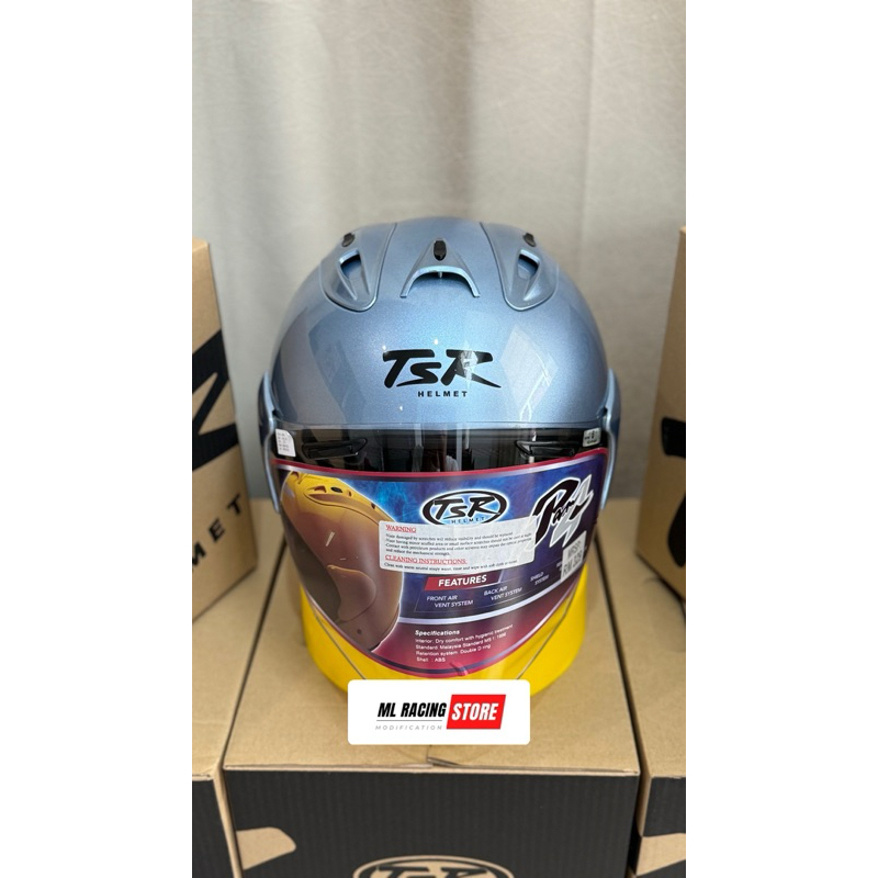 HELM/HELMET TSR RAM 4 NEW POLOSAN SAPHIRE SILVER - HALF FACE HELM