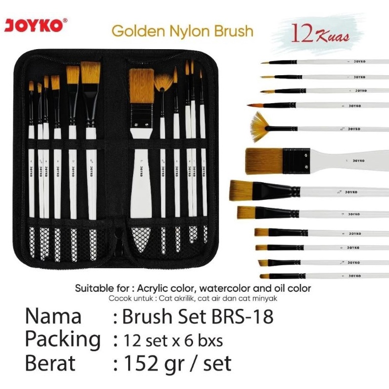 

Kuas Lukis Art Brush Joyko Set BRS18 ART S9I7