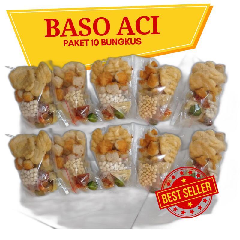 

Baso Aci Nikmat Pedas Murah Paket usaha isi 10 pcs / Baso Aci Instan / Bakso Aci Halal