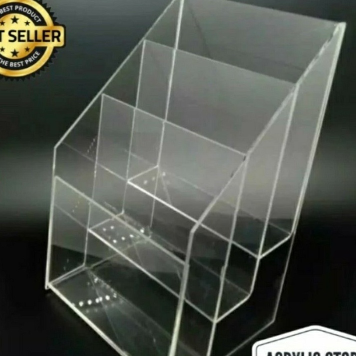 

Tempat Brosur Acrylic Holder A4 3 Susun Acrylic Flyer Holder Premium ART X4C7