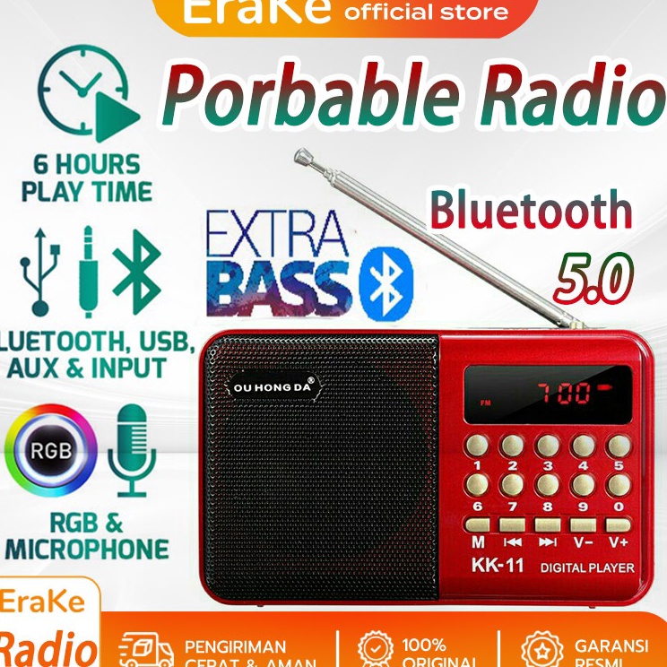 Radio Bluetooth Digital FMSDUSBMP3 Player Radio Mini Termurah Radio Murotal