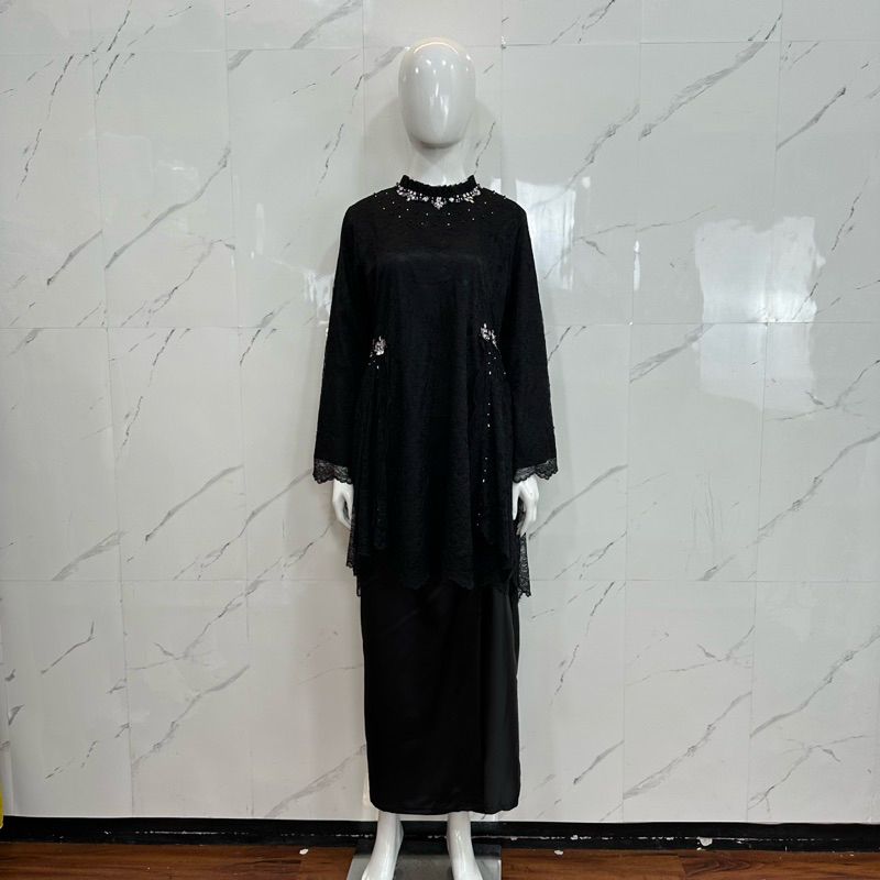 SETELAN TUNIK SABRINA (BAJU KURUNG MELAYU BROKAT) ELEGANT
